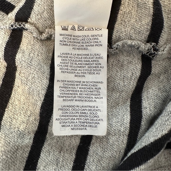 J. Crew Boatneck Black and Gray Striped  Sweater | Size Small - Picture 9 of 9